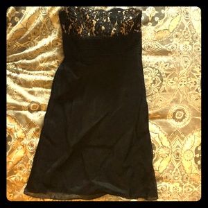 Gorgeous lace and satin strapless dress